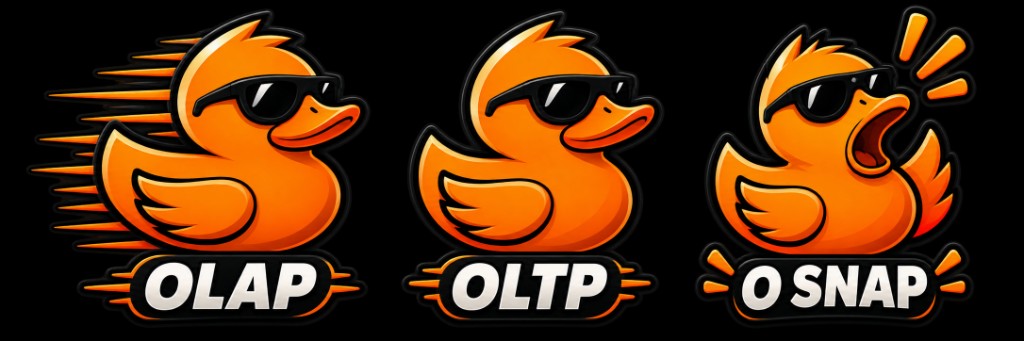Rubber ducks labelled OLAP, OLTP, and O SNAP